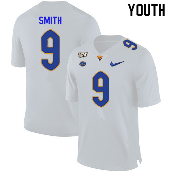 2019 Youth #9 Michael Smith Pitt Panthers College Football Jerseys Sale-White